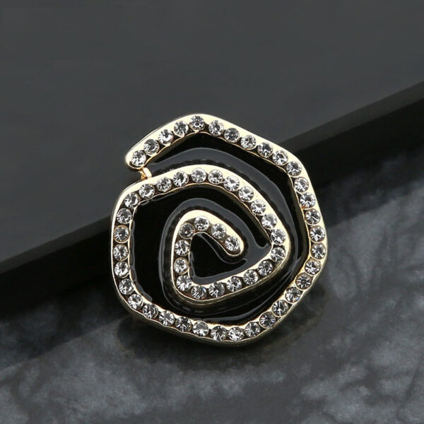 18/23/25mm Irregular Curved Shape Metal Buttons with Rhinestones 10pcs - Image 6