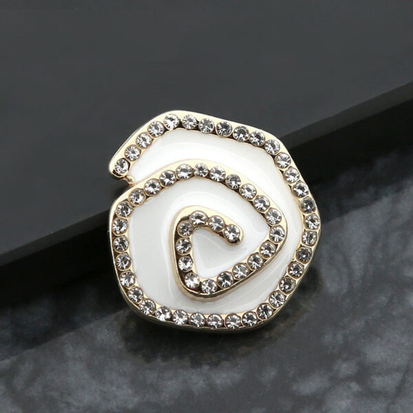 18/23/25mm Irregular Curved Shape Metal Buttons with Rhinestones 10pcs - Image 5