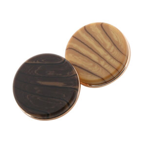 Round Resin Metal Shank Buttons Coffee Beige Brown Black 20 Pack