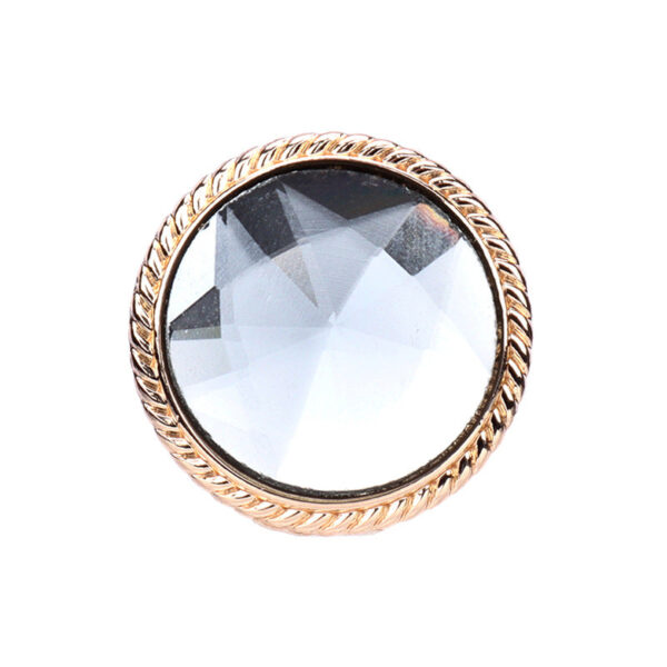 25mm Colored Glass Golden Metal Shank Buttons for Women Coats 6pcs - Image 4