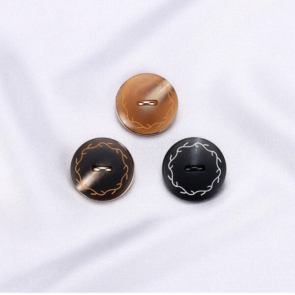 18/23/25mm Round Metal Resin Two Tone Shank Buttons for Coats 10pcs - Image 3