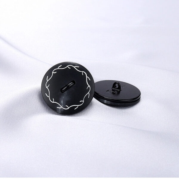 18/23/25mm Round Metal Resin Two Tone Shank Buttons for Coats 10pcs - Image 2