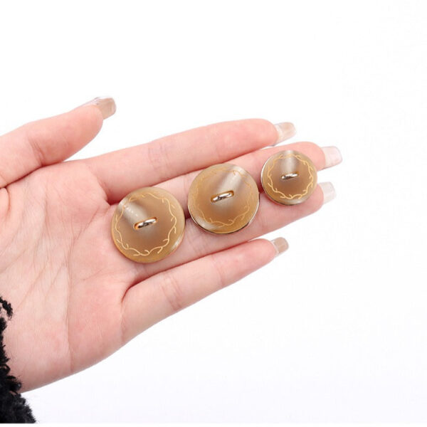 18/23/25mm Round Metal Resin Two Tone Shank Buttons for Coats 10pcs - Image 4