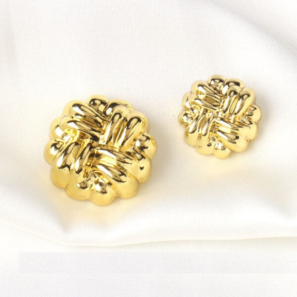 15/20mm Golden Round Laced Solid Buttons with Shanks for Coats, Jackets and Hats 10pcs - Image 3