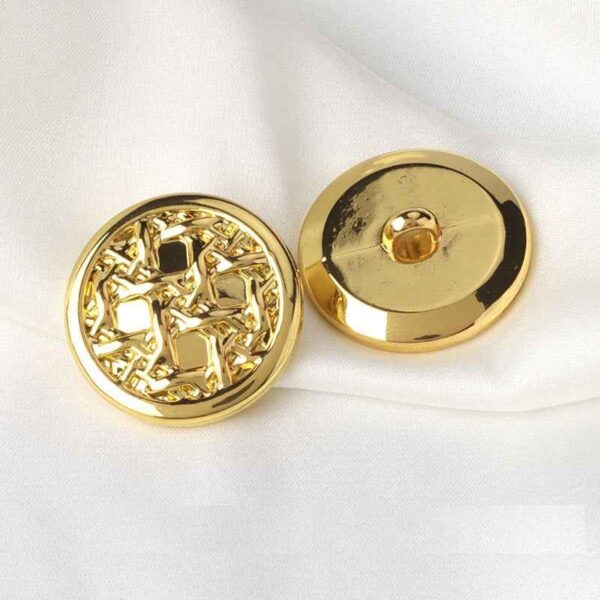 18/20/22/25mm Solid Gold Round Buttons with Shanks for Men's and Women's Suits 6pcs