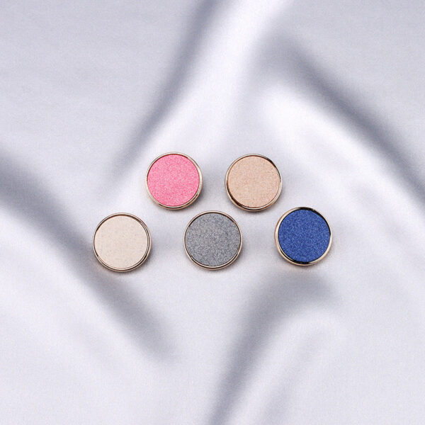 15 - 25mm Round Recycled Resin Buttons with Metal Base 30 Pack - Image 4