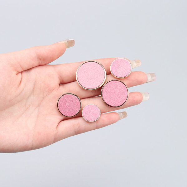 15 - 25mm Round Recycled Resin Buttons with Metal Base 30 Pack - Image 3