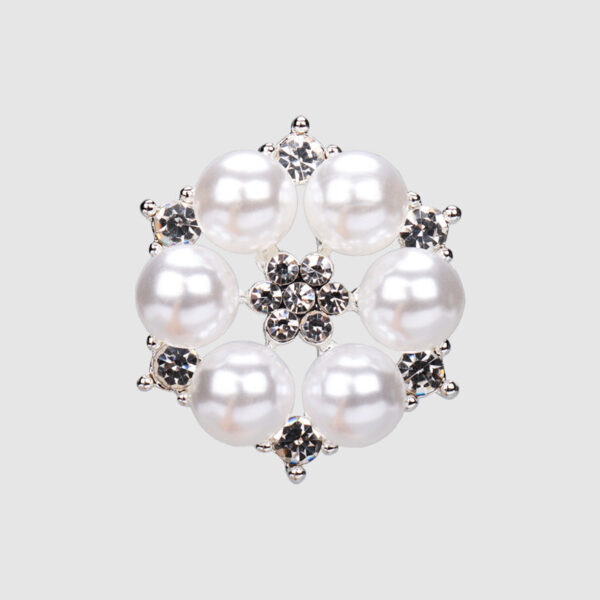 28mm Metal Pearl Rhinestone Button for High-End Fur Coats 4pcs - Image 5