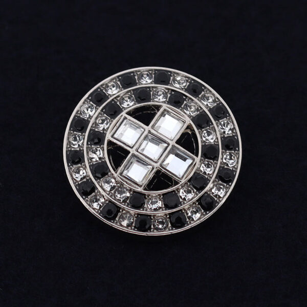 23mm Round Exquisite Metal Crystal Rhinestone Shank Coat Buttons 10pcs - Image 8