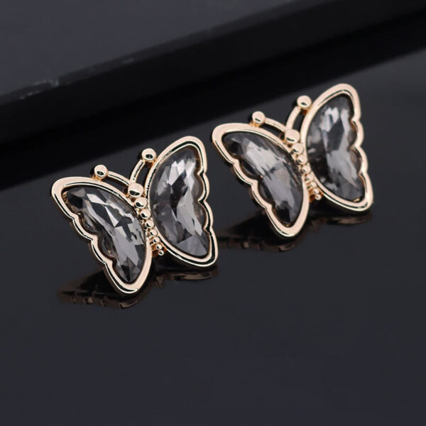 16/23mm Butterfly Shaped Colorful Metal Rhinestone Shank Buttons 10pcs - Image 6