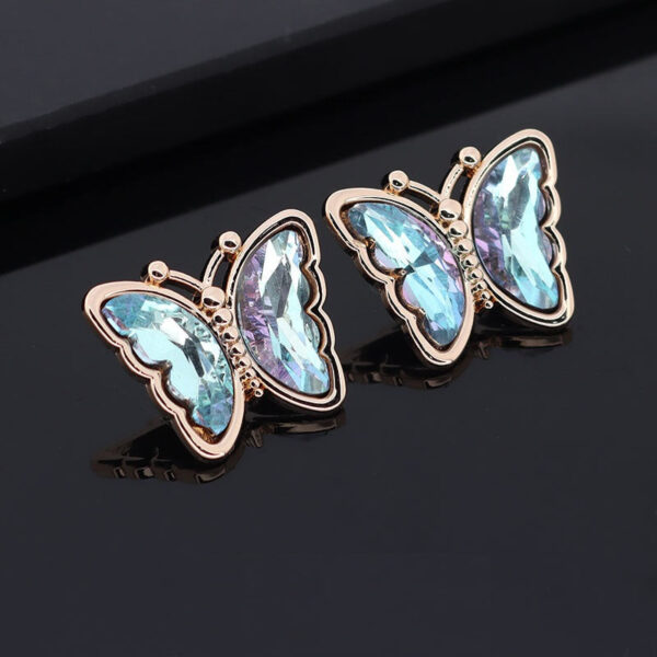 16/23mm Butterfly Shaped Colorful Metal Rhinestone Shank Buttons 10pcs - Image 8
