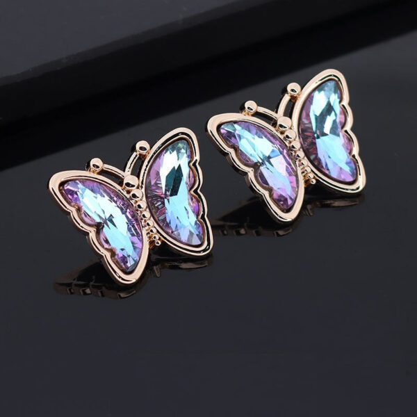 16/23mm Butterfly Shaped Colorful Metal Rhinestone Shank Buttons 10pcs - Image 9