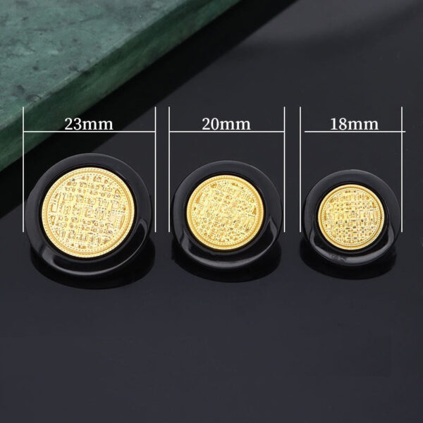 18/20/23mm White Black Gold Metal Resin Shank Buttons 15 Pack - Image 2