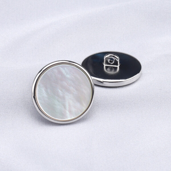 15mm/20mm Metal and Shell Combination Buttons for Jackets 6pcs - Image 2