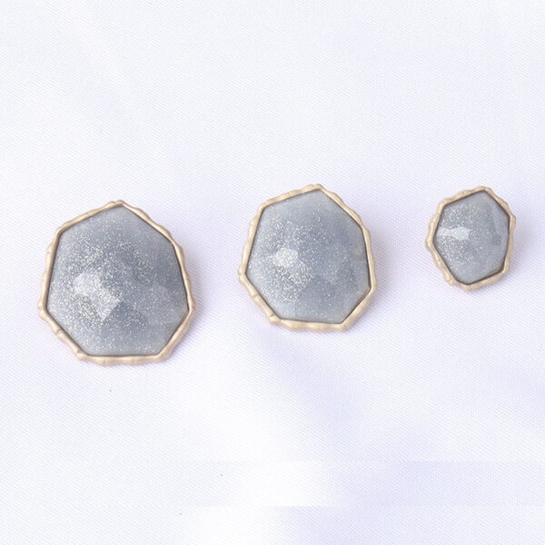 French Style Vintage Brown Blue Shank Buttons for Coats Sweaters 15 Pack - Image 4