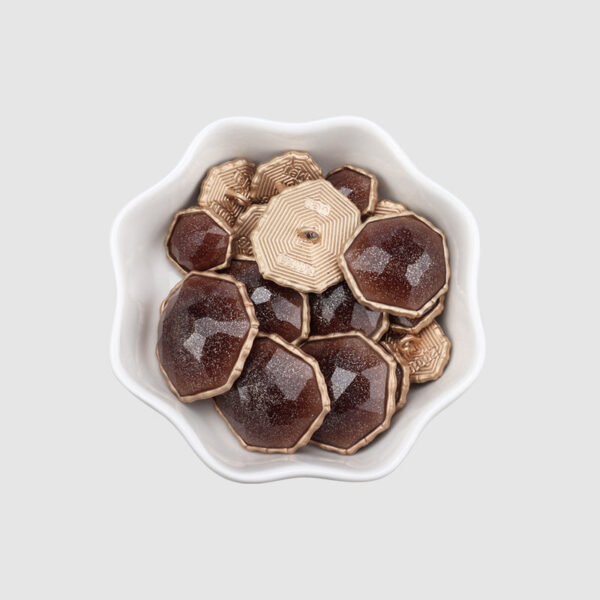 French Style Vintage Brown Blue Shank Buttons for Coats Sweaters 15 Pack - Image 5