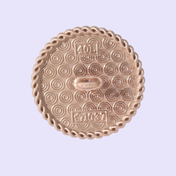 Round Pink Resin Alloy Shank Buttons for Knitted Jackets 12pcs - Image 2