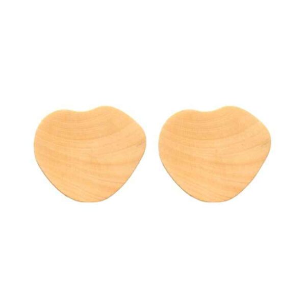 15mm Heart Shaped Natural Wooden Buttons with Shanks for Children's Coat 30pcs