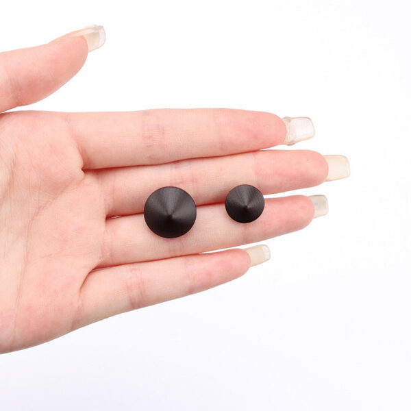 Dark Brown Painted Mushroom Wood Shank Buttons for Infant Clothing 30pcs - Image 4