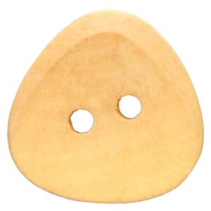 Natural Color Triangular 2 Hole Poplar Wood Buttons for Children's Coat Decoration 40pcs