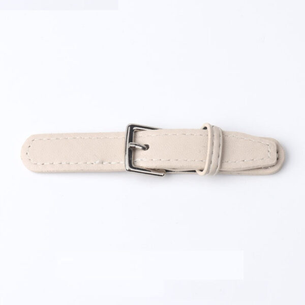 100mm Beige Khaki Black Leather Coat Sewing Sew-On Buckle - Image 2