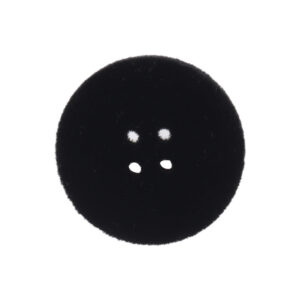 15-25mm White Black Blue Flat Four-Eye Flocked Velvet Buttons 20 Pack