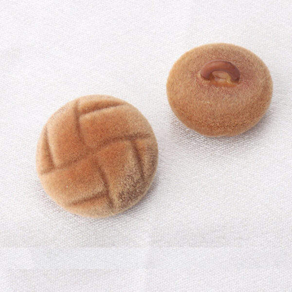 18/21mm Flocked Tortoise Pattern High-Stem Buttons 6pcs - Image 4