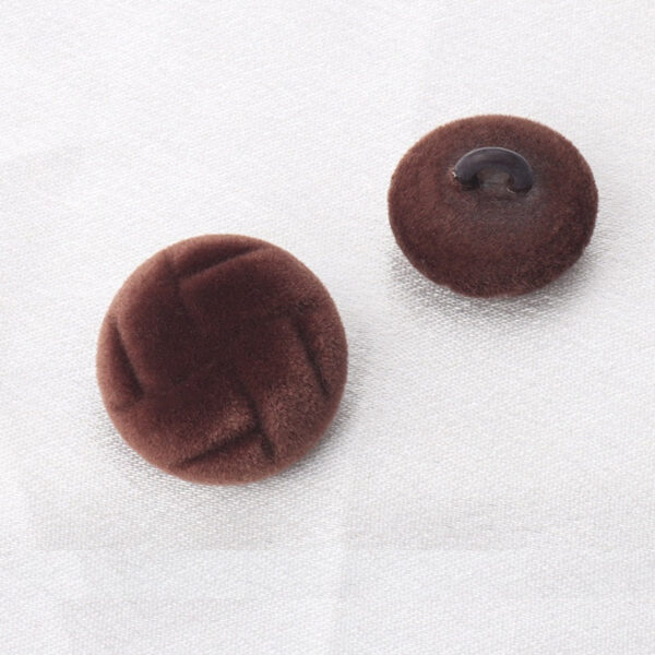 18/21mm Flocked Tortoise Pattern High-Stem Buttons 6pcs - Image 5