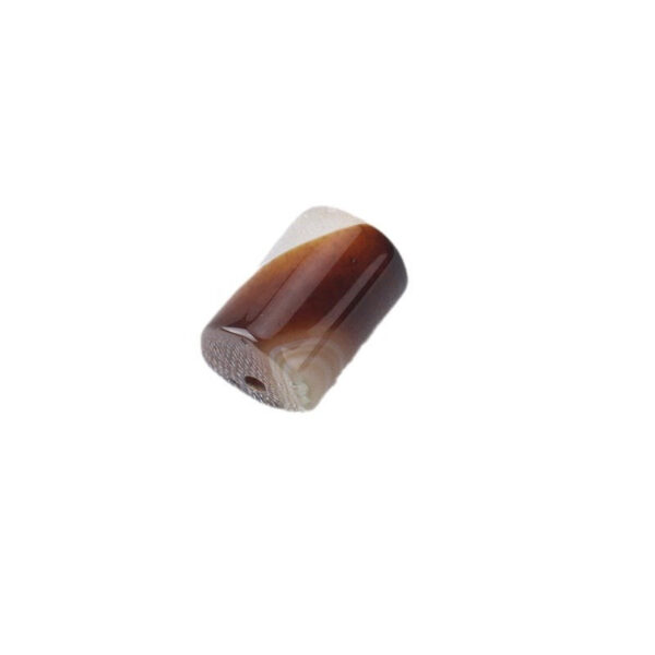 8.5x11.5mm Brown Cylindrical Jade Buttons for Chinese Retro Hanfu Garments 12pcs - Image 2
