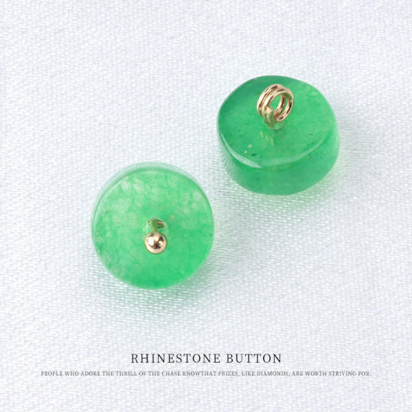 10mm Colorful Natural Jade Buttons with Flower Mounts for Chinese Hanfu 10pcs - Image 5