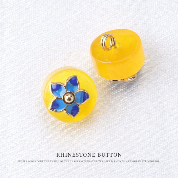 10mm Colorful Natural Jade Buttons with Flower Mounts for Chinese Hanfu 10pcs - Image 7
