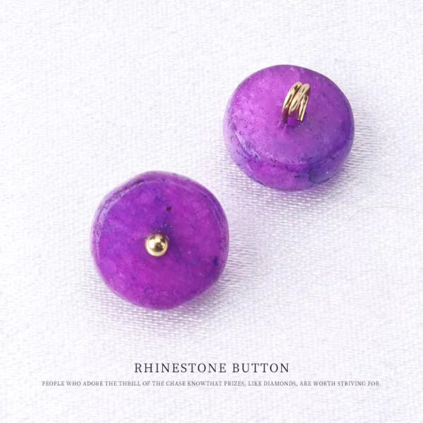 10mm Colorful Natural Jade Buttons with Flower Mounts for Chinese Hanfu 10pcs - Image 8