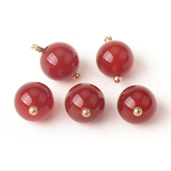 10mm Round Agate Buttons Decorative Buttons for Chinese Tang Suit 30 Pack - Image 2