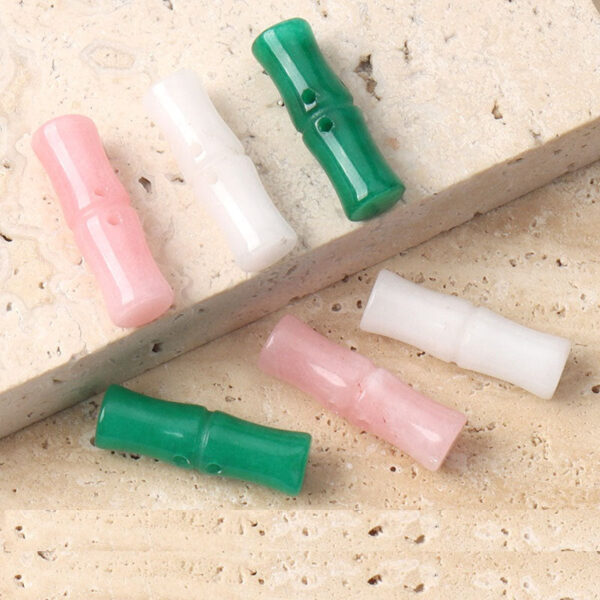 25mm Natural Jade Bamboo Shaped Frog Buttons for Chinese Cheongsam Hanfu 4pcs - Image 3