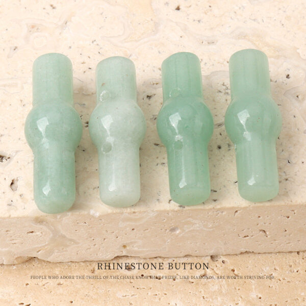 25mm Green Yellow Natural Jade Cylindrical Buttons for Chinese Cheongsam Hanfu 4pcs - Image 5