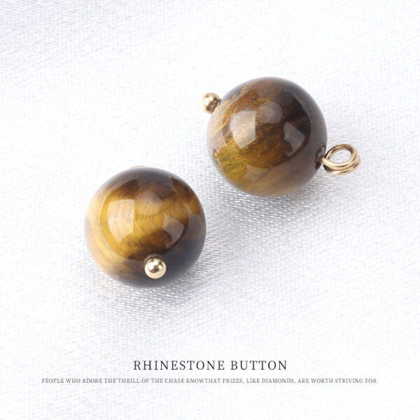10mm Natural Stone Bead Frog Knot Button for Chinese Retro Silk Clothing - Image 3