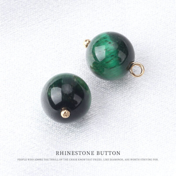 10mm Natural Stone Bead Frog Knot Button for Chinese Retro Silk Clothing - Image 5