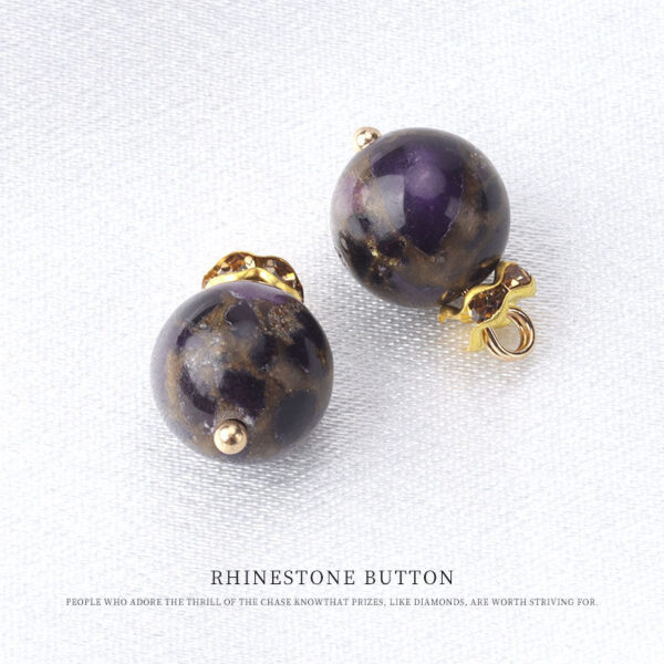 10mm Natural Stone Bead Frog Knot Button for Chinese Retro Silk Clothing - Image 7