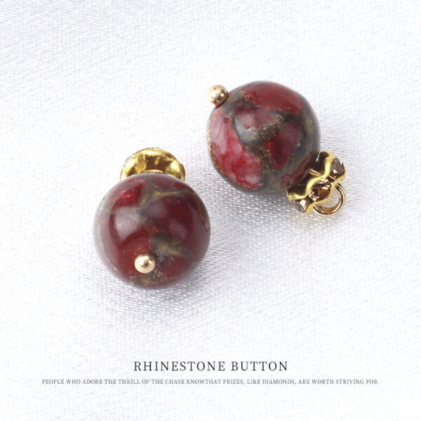 10mm Natural Stone Bead Frog Knot Button for Chinese Retro Silk Clothing - Image 8