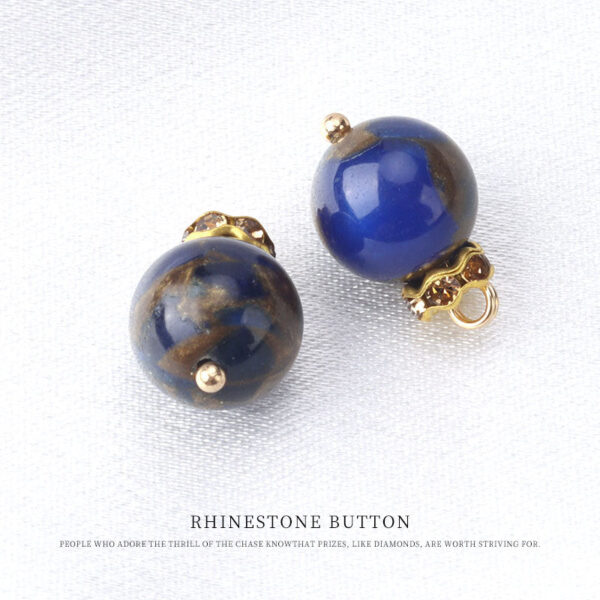 10mm Natural Stone Bead Frog Knot Button for Chinese Retro Silk Clothing - Image 9