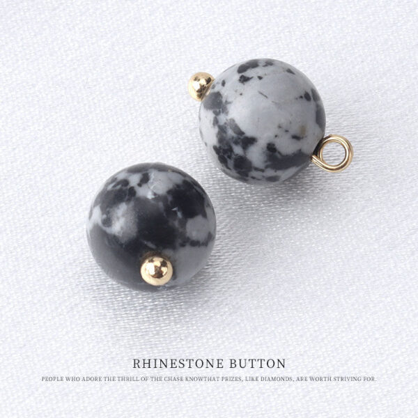10mm Chinese Blue Turquoise Round Bead Button for Tang Suit Qipao - Image 4