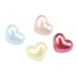 14mm Heart-Shaped Plastic Decorative Button for Kids' Clothes 40 Pack 