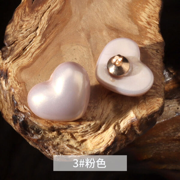 14mm Heart-Shaped Plastic Decorative Button for Kids' Clothes 40 Pack