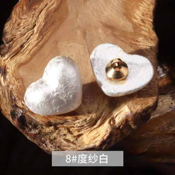 14mm Heart-Shaped Plastic Decorative Button for Kids' Clothes 40 Pack