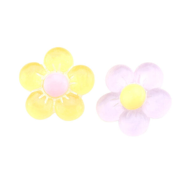 Colorful Plastic Flower Decorative Buttons for Kids' Clothes 25 Pack