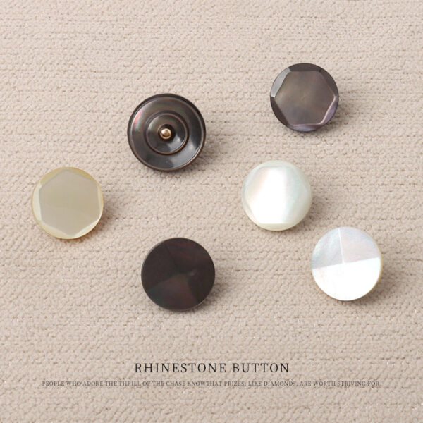 Natural Cut White Butterfly Shell Shank Buttons for Shirts Blouses Skirts 10pcs - Image 3