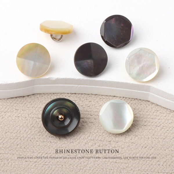Natural Cut White Butterfly Shell Shank Buttons for Shirts Blouses Skirts 10pcs - Image 2