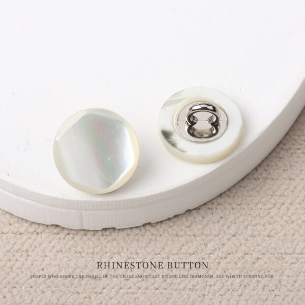 Natural Cut White Butterfly Shell Shank Buttons for Shirts Blouses Skirts 10pcs - Image 6