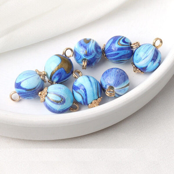 11mm Colorful Blue Ceramic Bead Chinese Frog Buttons for Silk Qipao 12pcs - Image 4