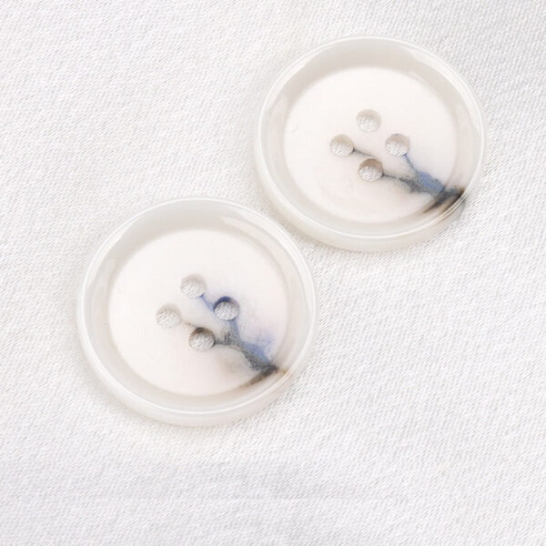 15-23mm Ink Blue Round Four Hole Ceramic Buttons for Coats 5pcs - Image 2